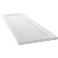 Ekena Millwork 12 W 78 H TRUE FIT PVC SINGE PALLEY HERRINGBONE модерен стил фиксни ролетни за монтирање, бело