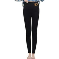 Воздушни панталони на Дозвола За Жени Модни Жени Со Висок Струк Зимски Спортски Панталони За Нозе Божиќно Печатење Обични Лабави