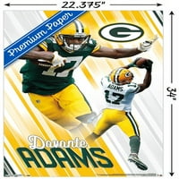 Green Bay Packers - Постер за wallидови на Даванте Адамс, 22.375 34