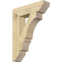 Ekena Millwork 6 W 26 D 34 H Balboa Slat Rough Sawn Bracket, Douglas Fir