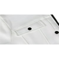 Машка обична цврста тенок тенок џеб џеб stand јака со долг ракав јакна