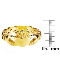 Крајбрежен накит Селтик јазол вечноста на златниот прстен позлатен прстен