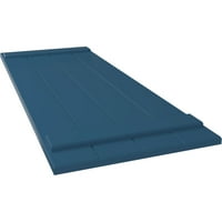 Ekena Millwork 1 2 W 70 H TRUE FIT PVC Четири одбор се придружија на одборот-n-batten ролетни, Sojourn Blue