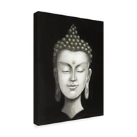 Трговска марка ликовна уметност „Serene Buddha I White Gold“ Canvas Art од Наоми МекБрајд