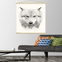 Волк-Дрвја Ѕид Постер Со Магнетна Рамка, 22.375 34