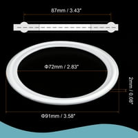 Уксел 3 Тефлонски Заптивка Прирабница О-Прстен За Вакуум Стегач Бел Број