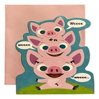 Честитка За Денот на мајката-Weee weee weee..., Мајка, Деца, со свињи
