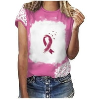 Trendvibe Борба Рак На Дојка Маица За Жени Розова Графички Мајка Кошули Рак На Дојка Свест Сопругата Кошули Надеж Мир Љубов