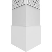 Ekena Millwork 10 W 10'H Craftsman Classic Square Non-Tapered Gilcrest Fretwork Column W Стандарден капитал и стандардна база