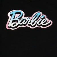 Маичка со класична лого маичка за девојчиња од Барби, големини 4-16