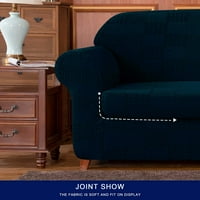 Subrte Strusch 2-парчен тросед, лизгач на лепенка, шема за мебел за мебел за мебел （темно сина боја, lovesубов)