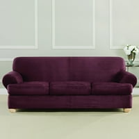 Сигурно вклопете крајна Strech Suede 3-Cusion Sofa T-Cushion Slipcover