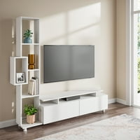 Мебел за декорирање на домашна АДА за телевизори до 53 Ниво бел росано модерен ТВ штанд со врати