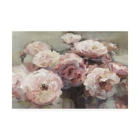 Трговска марка ликовна уметност „Диви рози неутрална“ платно уметност од Мерилин Хагеман