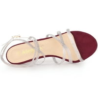 Уникатни поволни цени за женски rhinestones stappy stiletto потпетици сандали