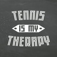Тенисот е моја терапија: тетратка за тенис, планер или списание - Големина - Страници за мрежни мрежи - канцелариска опрема,