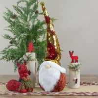 Нортлајт 20 Златна Светка Дедо Мраз Со Зашилена Зимска Капа Божиќна Маса Декор