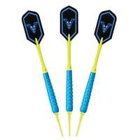 Viper V -Glo Blue Gram Soft Tip Darts, Casemaster Select Blue & Viper 2ba Tuffle III Совети - Неон жолт кутија за КТ