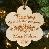 Персонализирани наставници Божиќно украс за Божиќ - наставници ги засадуваат семето
