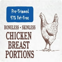 Свежина гарантирана порции без пилешки гради без кожа, 1. - 1. lb