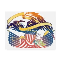 Трговска марка ликовна уметност „Американско орел знаме“ платно уметност од Дејвид Костент