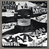 Ворнер 100-годишнината: Уметност на 100-Ти-Бетмен Ѕид Постер, 14.725 22.375 Врамени