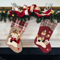 Вајуртли Зимска Венец Со Тајмер Божиќно Порибување Големи Божиќни Чорапи Декорација Санта Снешко Ирваси Порибување Божиќни Украси