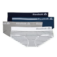 Reebokенска женска долна облека непречена гаќички за хипстер, 4-пакет