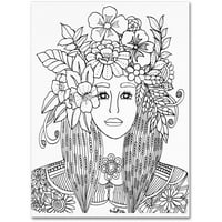 Трговска марка ликовна уметност цветни девојки 25 платно уметност од kcdoodleart