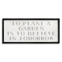Засади градина Верувајте во утре фраза Инспиративна графичка уметност црна врамена уметничка печатена wallидна уметност