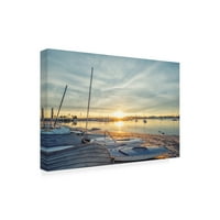 Josephозеф С Giacalone 'Sun Peeks at At Mission Bay' Canvas Art