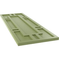 Ekena Millwork 18 W 28 H TRUE FIT PVC HASTINGS FIXED MONT SLUSTERS, MOSS GREEN