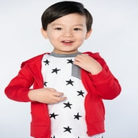 Мали starвездени органски момчиња и мали деца со мали деца со кратки ракави џебни маици