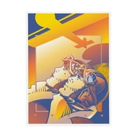 Трговска марка ликовна уметност „пилоти портокал“ платно уметност од Дејвид Костент