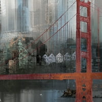 Уметничка галерија за ремек -дело Градски пејзаж Сан Франциско од Вилоубрук ликовна уметност платно уметност печатење 24 36