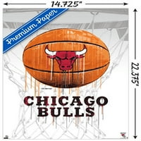 Чикаго Булс-Капе Кошарка Ѕид Постер Со Притискање, 14.725 22.375