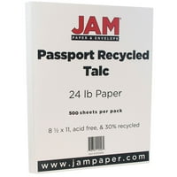 Пасош Рециклирана Хартија, 8, 5х11, 500 Пакет, 24лб Талк