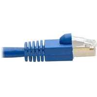 Tripp Lite Cat6a 10G-Сертифициран Snagless Заштитен STP Мрежен Лепенка Кабел, По, Сина, ft