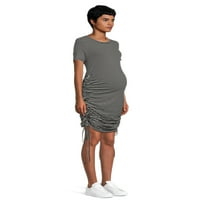 Дестинација за породилно, женско фустан со каросериско фустан со кратки ракави, големини S-2XL