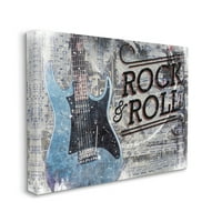 Tuphely Industries Rock & Roll Electric Guitar Musical Score Grunge Brandion, 24, дизајн од Cloverfield & Co