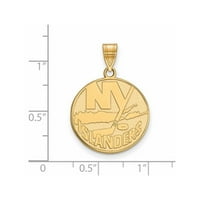 14K Yellow Gold NHL Logoart New Yorks Islanders Голем приврзок