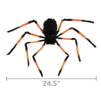 Влакнестиот пајак на Ноќта на вештерките, црно-портокалово, полиестер, 28-во, декор на отворено, начин за славење