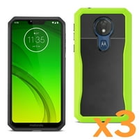 Motorola Moto G Целосна покриеност на шок-отпорен случај во зелена боја за употреба со Motorola Moto G 3-пакет