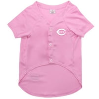 Миленичиња Прв MLB Cincinnati Reds Baseball Pink Jersey - Лиценциран дрес на МЛБ - Среден