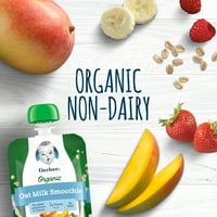 Gerber Organic Oat млеко од банана сквош манго ананас пијалак - 4CT 3. fl oz секој