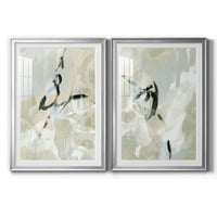 Wexford Home Scribble Veil I Premium Framed Print, 22,5 30,5 - Подготвени за виси, сребро