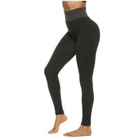 лабакиха јога панталони женски решетки печатење висок струк истегнување еластичност фитнес хеланки јога панталони темно сива