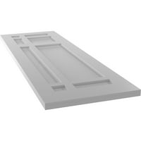 Ekena Millwork 15 W 80 H TRUE FIT PVC San Huan Capistrano Mission Style Fixed Mount Sulters, подготвен