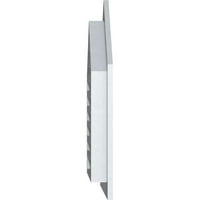 Ekena Millwork 20 W 30 H врв на врвот на теренот за проветрување: Функционален, PVC Gable Vent W 1 4 рамка за рамна трим