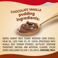Snack Chocolate Chocolate ванила со вкус на пудинг, супер големина, брои чаши за пудинг